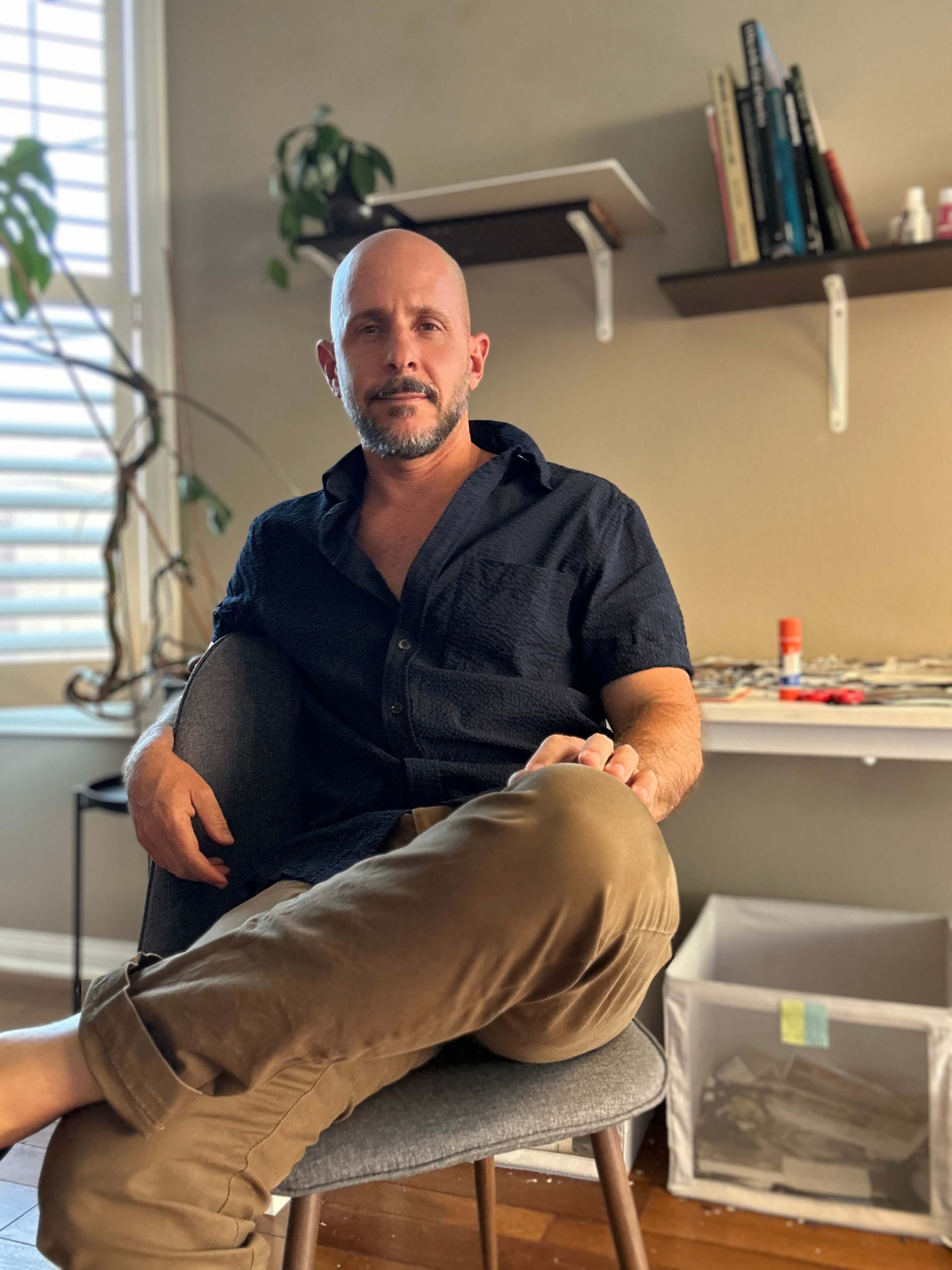 Portrait of John Finnell in his studio